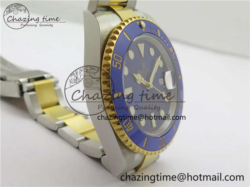 Submariner 116613 LB VRF 1:1 Best Edition YG Wrapped Bezel Blue Dial on SS YG Bracelet A2836 MAX Version