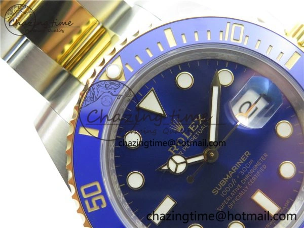 Submariner 116613 LB VRF 1:1 Best Edition YG Wrapped Bezel Blue Dial on SS YG Bracelet A2836 MAX Version