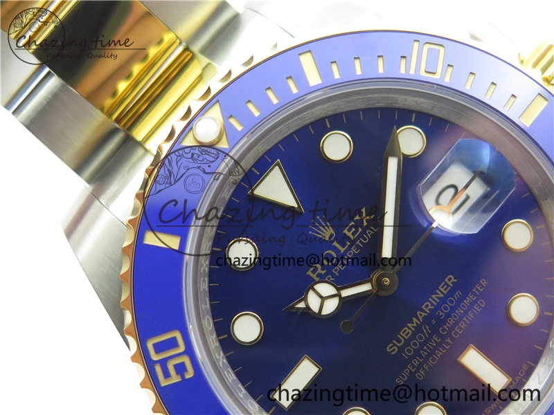 Submariner 116613 LB VRF 1:1 Best Edition YG Wrapped Bezel Blue Dial on SS YG Bracelet A2836 MAX Version