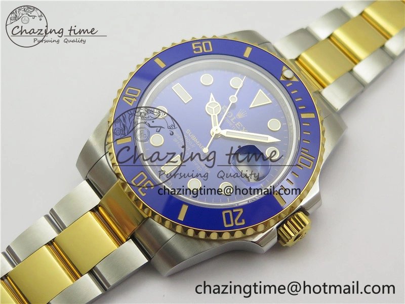 Submariner 116613 LB VRF 1:1 Best Edition YG Wrapped Bezel Blue Dial on SS YG Bracelet A2836 MAX Version