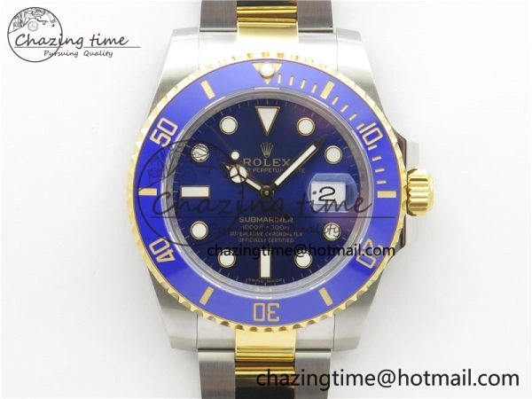 Submariner 116613 LB VRF 1:1 Best Edition YG Wrapped Bezel Blue Dial on SS YG Bracelet A2836 MAX Version