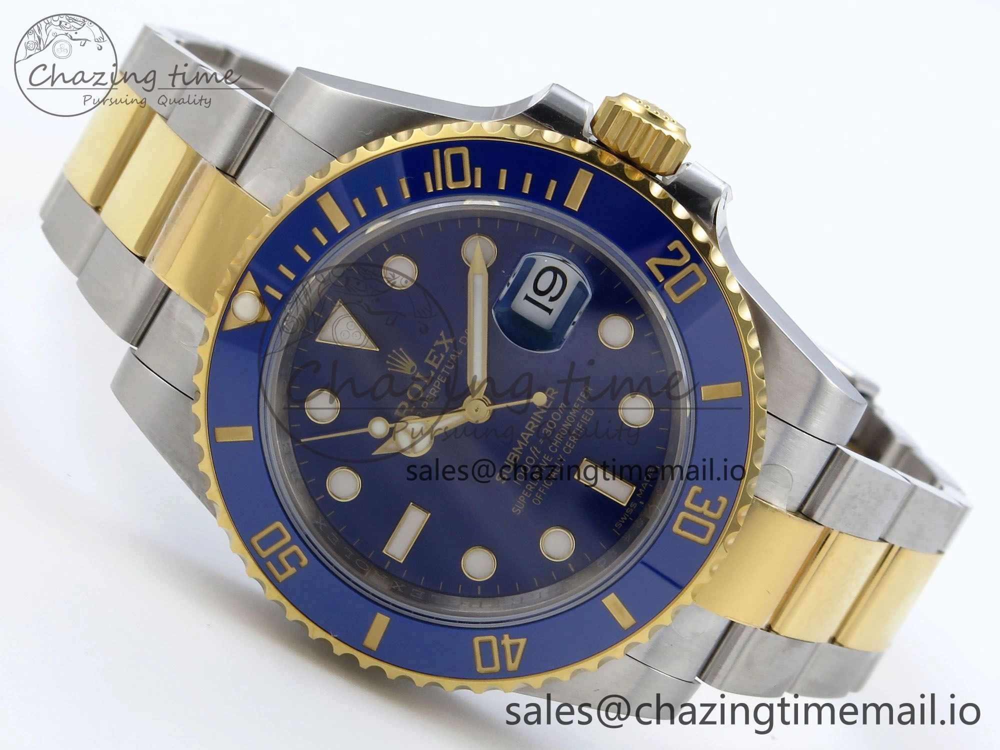 Submariner 116613 LB VSF 1:1 Best Edition Blue Dial Blue Ceramic on SS YG Bracelet VS3135