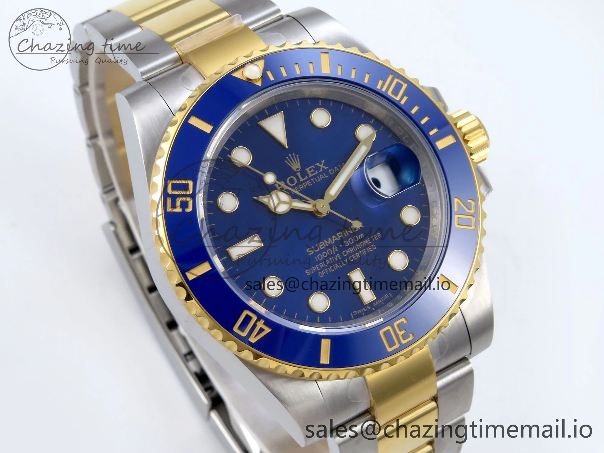 Submariner 116613 LB VSF 1:1 Best Edition Blue Dial Blue Ceramic on SS YG Bracelet VS3135