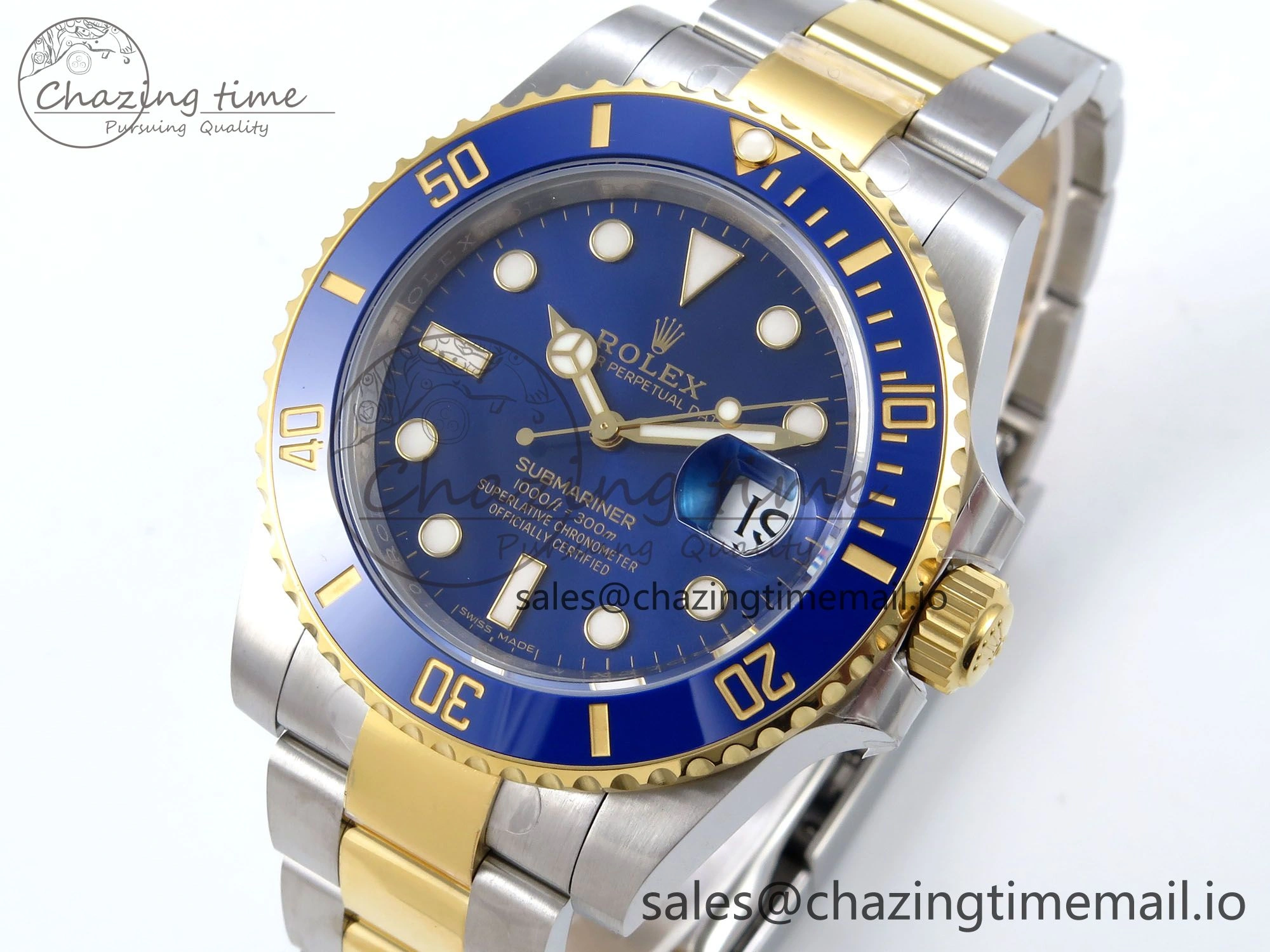 Submariner 116613 LB VSF 1:1 Best Edition Blue Dial Blue Ceramic on SS YG Bracelet VS3135