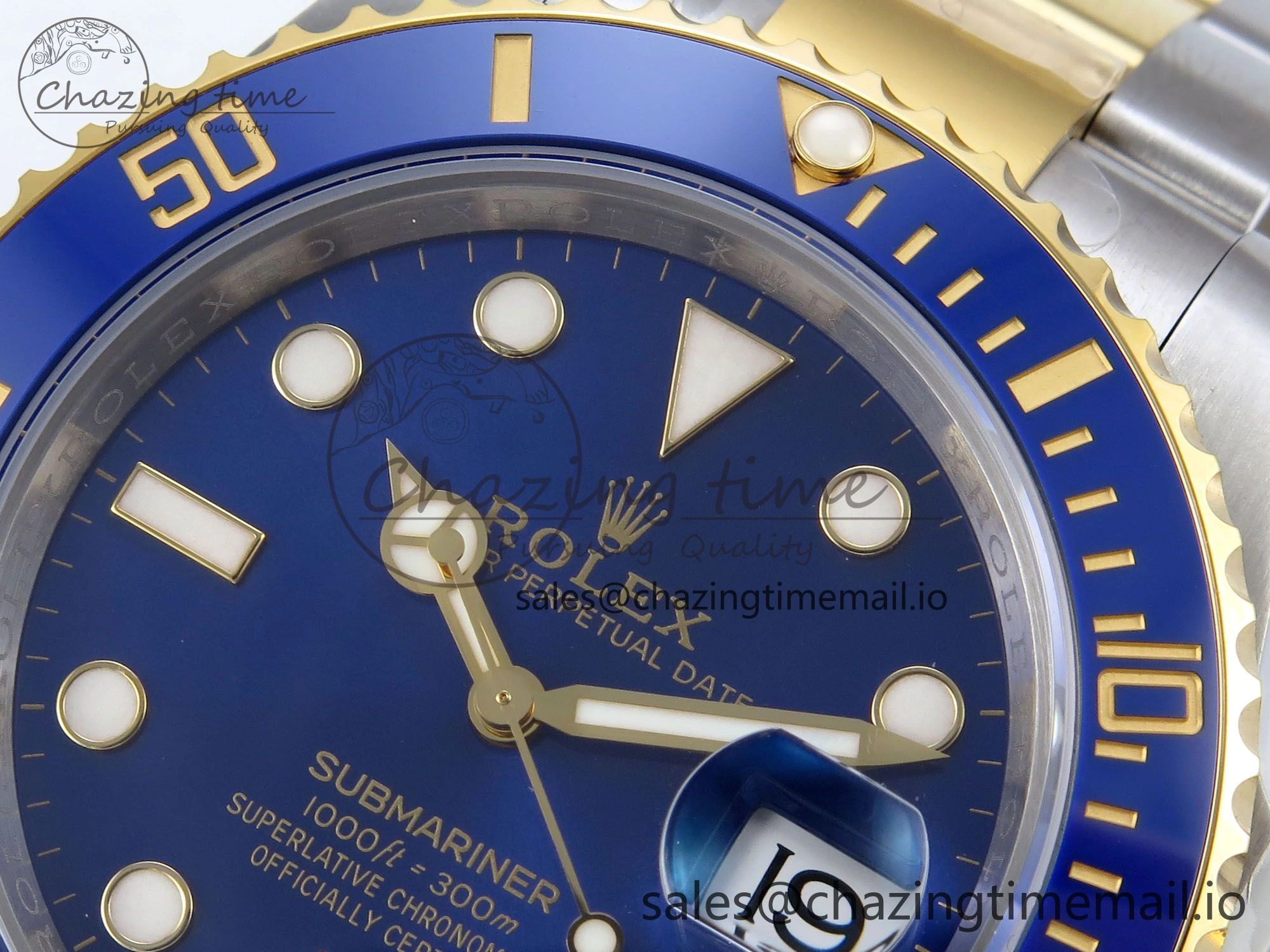 Submariner 116613 LB VSF 1:1 Best Edition Blue Dial Blue Ceramic on SS YG Bracelet VS3135