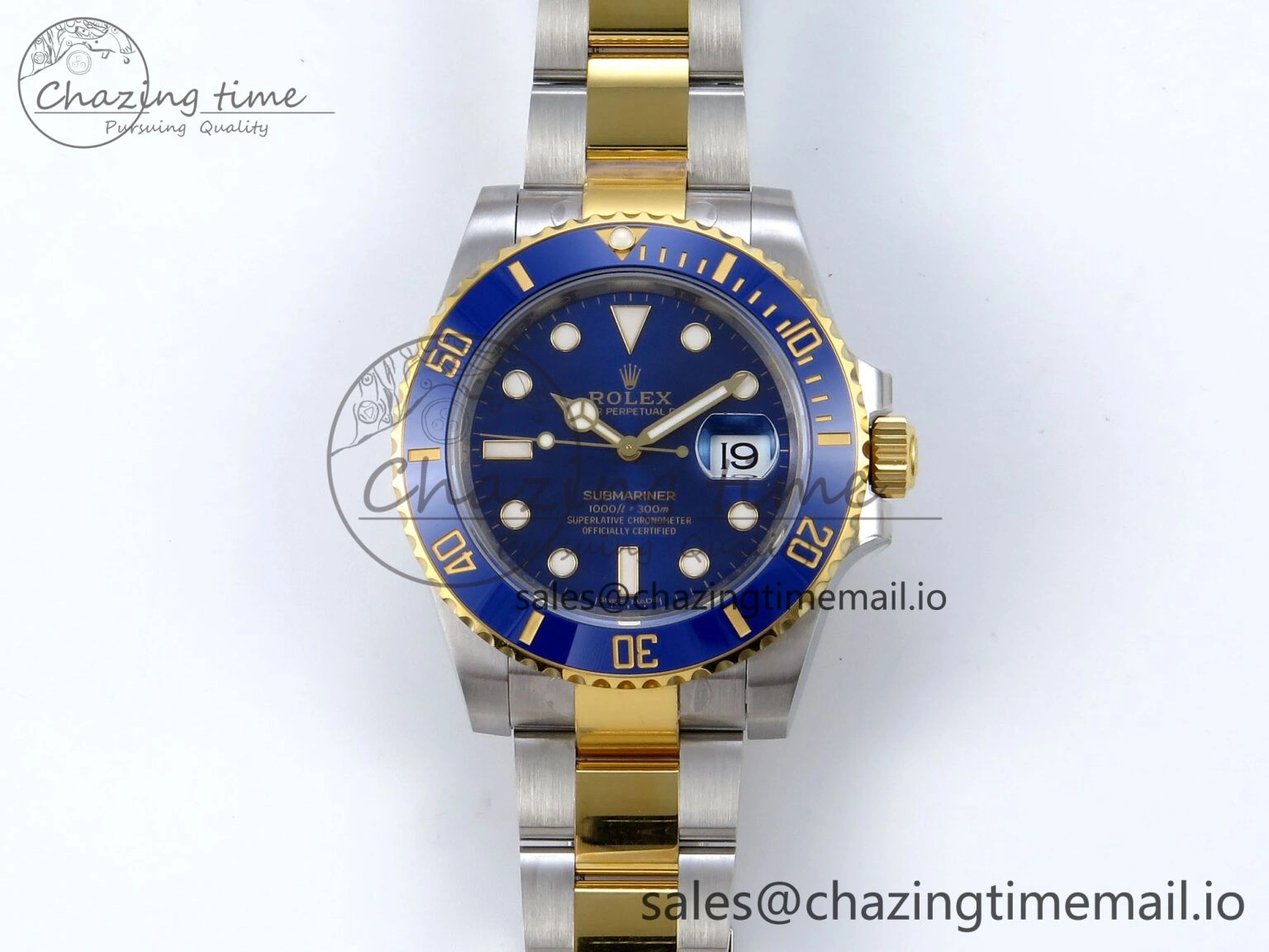 Submariner 116613 LB VSF 1:1 Best Edition Blue Dial Blue Ceramic on SS YG Bracelet VS3135