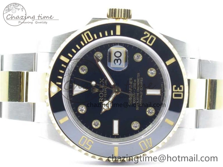 Submariner 116613 LN Black Ceramic 316L Bp Maker 1-1 Best Edition Black Dial Diam on SS  YG Bracelet SA3135 V2