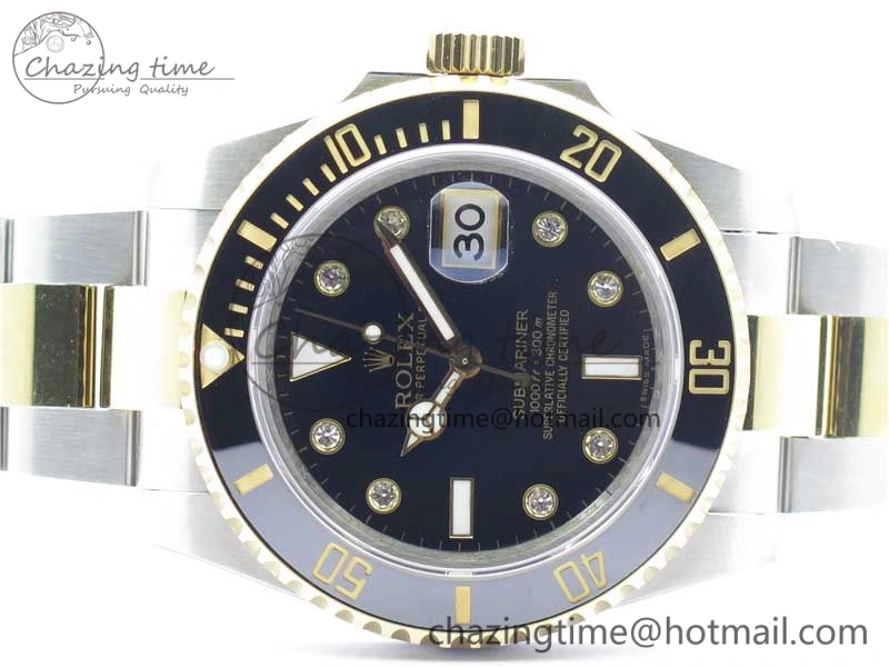 Submariner 116613 LN Black Ceramic 316L Bp Maker 1-1 Best Edition Black Dial Diam on SS  YG Bracelet SA3135 V2