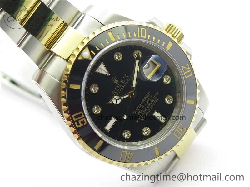 Submariner 116613 LN Black Ceramic 316L Bp Maker 1-1 Best Edition Black Dial Diam on SS  YG Bracelet SA3135 V2