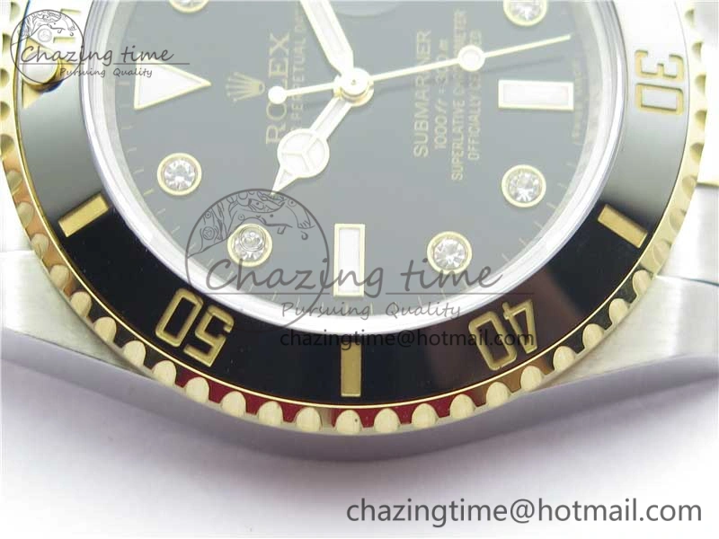 Submariner 116613 LN Black Ceramic 316L Bp Maker 1-1 Best Edition Black Dial Diam on SS  YG Bracelet SA3135 V2