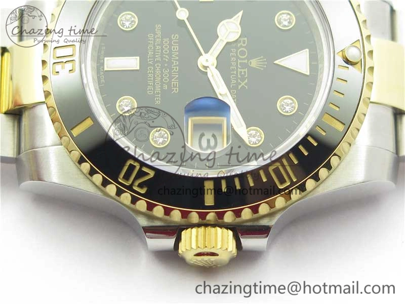 Submariner 116613 LN Black Ceramic 316L Bp Maker 1-1 Best Edition Black Dial Diam on SS  YG Bracelet SA3135 V2