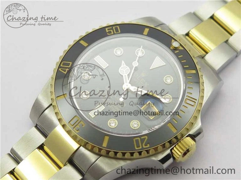 Submariner 116613 LN Black Ceramic 316L Bp Maker 1-1 Best Edition Black Dial Diam on SS  YG Bracelet SA3135 V2