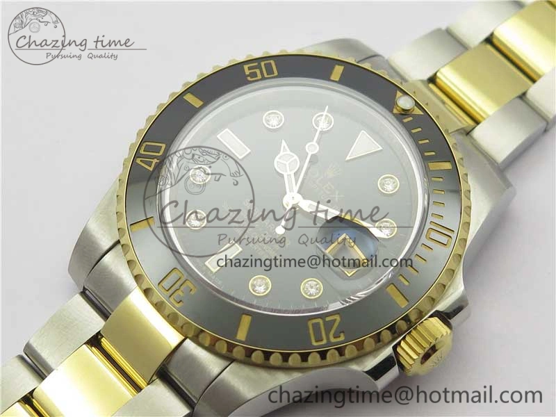 Submariner 116613 LN Black Ceramic 316L Bp Maker 1-1 Best Edition Black Dial Diam on SS  YG Bracelet SA3135 V2