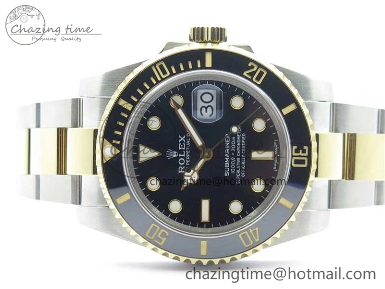 Submariner 116613 LN Black Ceramic 316L Bp Maker 1:1 Best Edition Black Dial on SS  YG Bracelet SA3135 V2