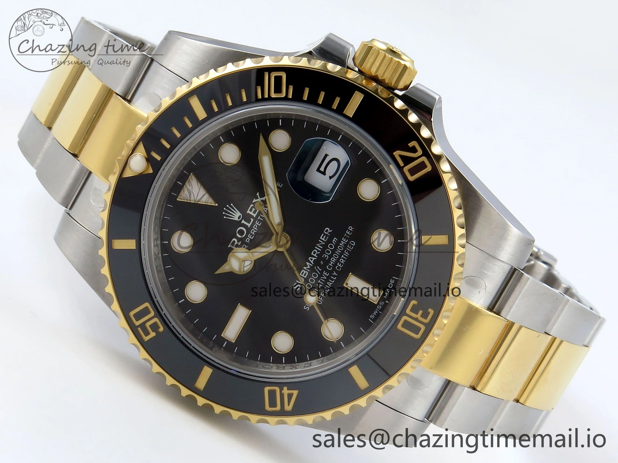 Submariner 116613 LN Black Ceramic 904L Steel YG VSF 1:1 Best Edition Black Dial VS3135