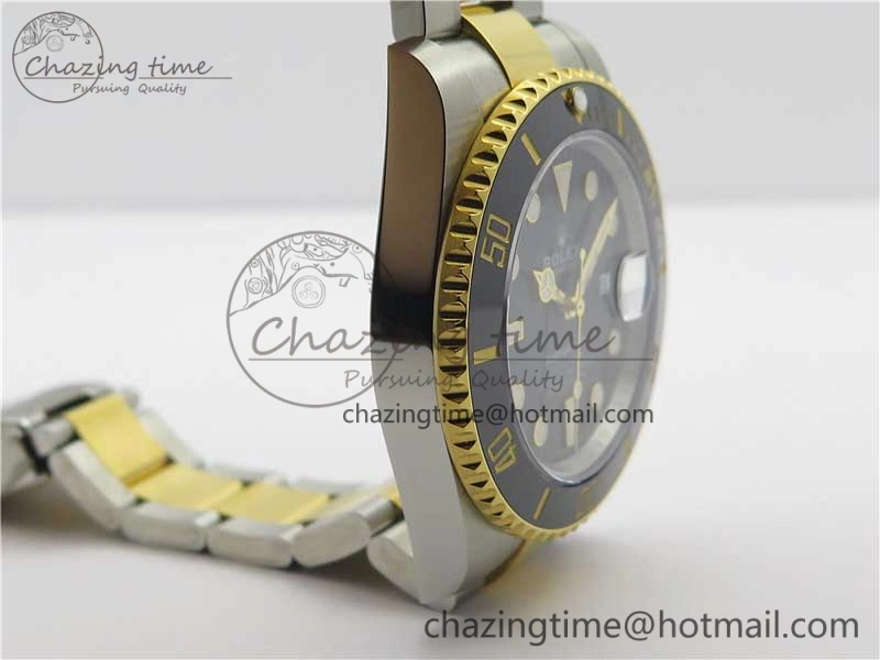 Submariner 116613 LN Black Ceramic D1F 1:1 Best Edition Wrapped Gold SS Case and Bracelet A2824