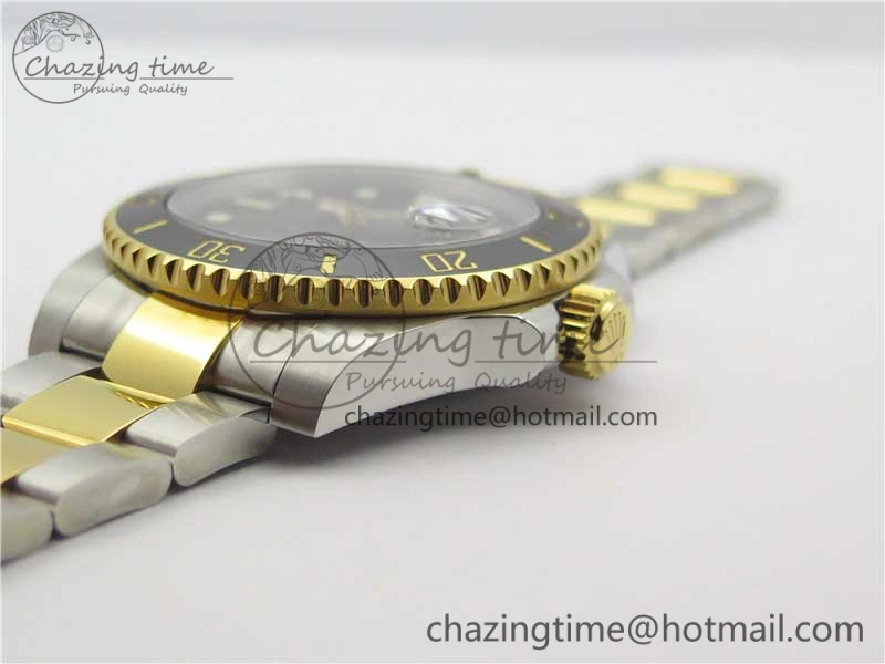Submariner 116613 LN Black Ceramic D1F 1:1 Best Edition Wrapped Gold SS Case and Bracelet A2824