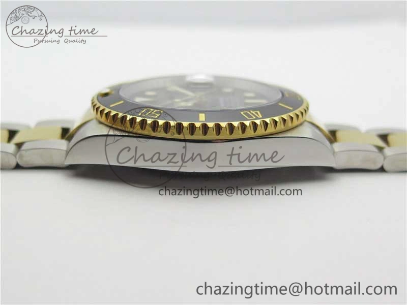 Submariner 116613 LN Black Ceramic D1F 1:1 Best Edition Wrapped Gold SS Case and Bracelet A2824