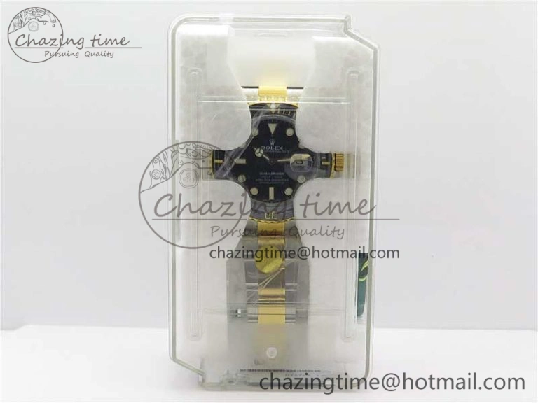 Submariner 116613 LN Black Ceramic D1F 1:1 Best Edition Wrapped Gold SS Case and Bracelet A2824