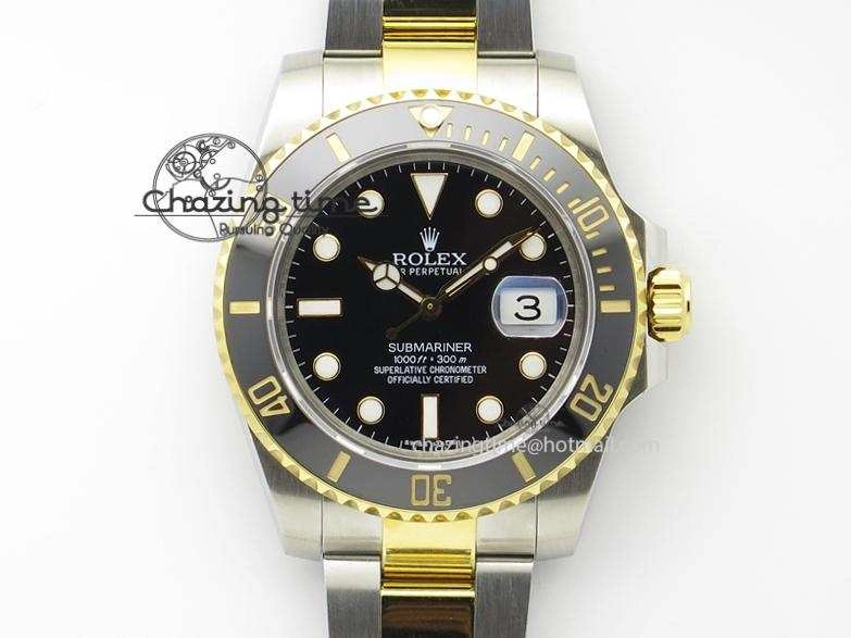 Submariner 116613 LN Bp-Maker Best Edition Black Dial On SS YG Bracelet ETA2836