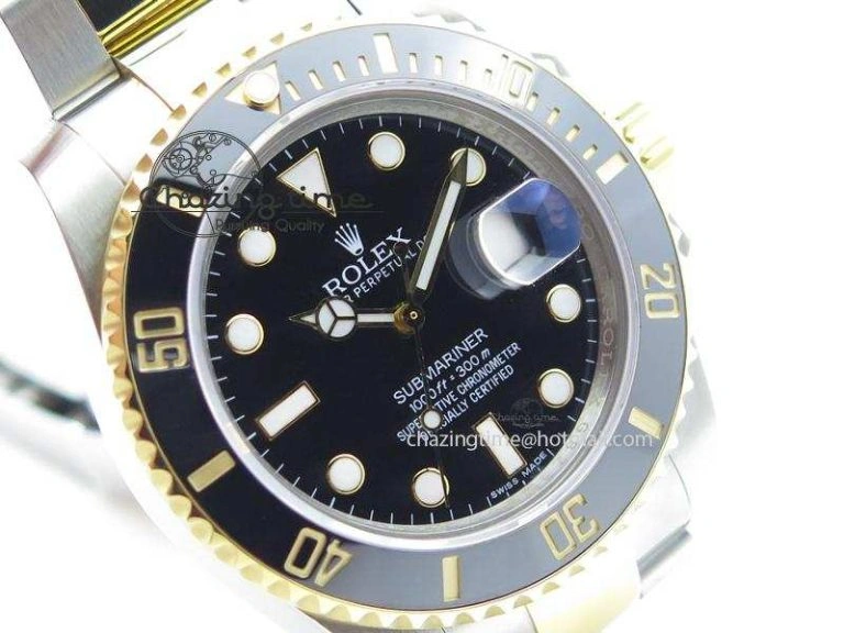 Submariner 116613 LN Bp-Maker Best Edition Black Dial On SS YG Bracelet ETA2836