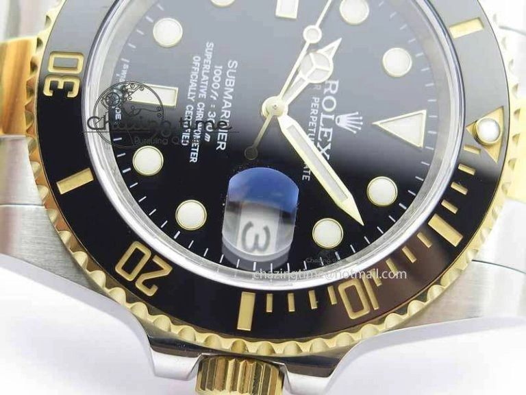 Submariner 116613 LN JF 1:1 Best Edition Black Dial On SS YG Bracelet SH3135