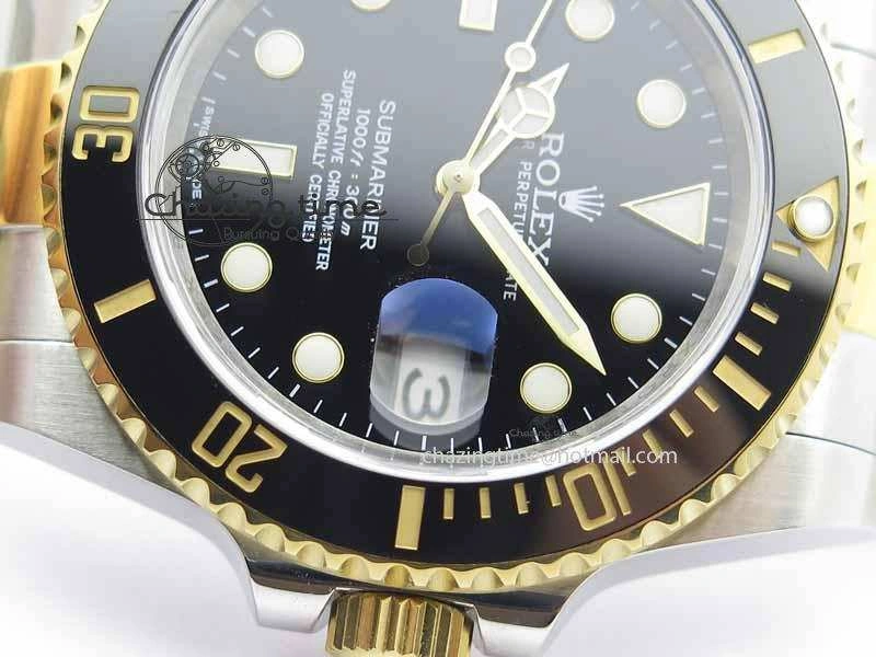Submariner 116613 LN JF 1:1 Best Edition Black Dial On SS YG Bracelet SH3135