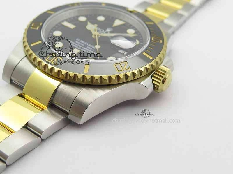 Submariner 116613 LN JF 1:1 Best Edition Black Dial On SS YG Bracelet SH3135