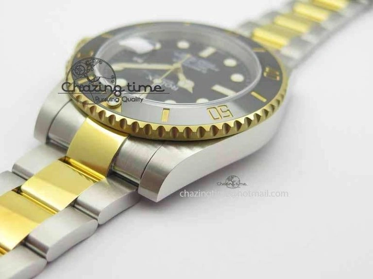 Submariner 116613 LN JF 1:1 Best Edition Black Dial On SS YG Bracelet SH3135