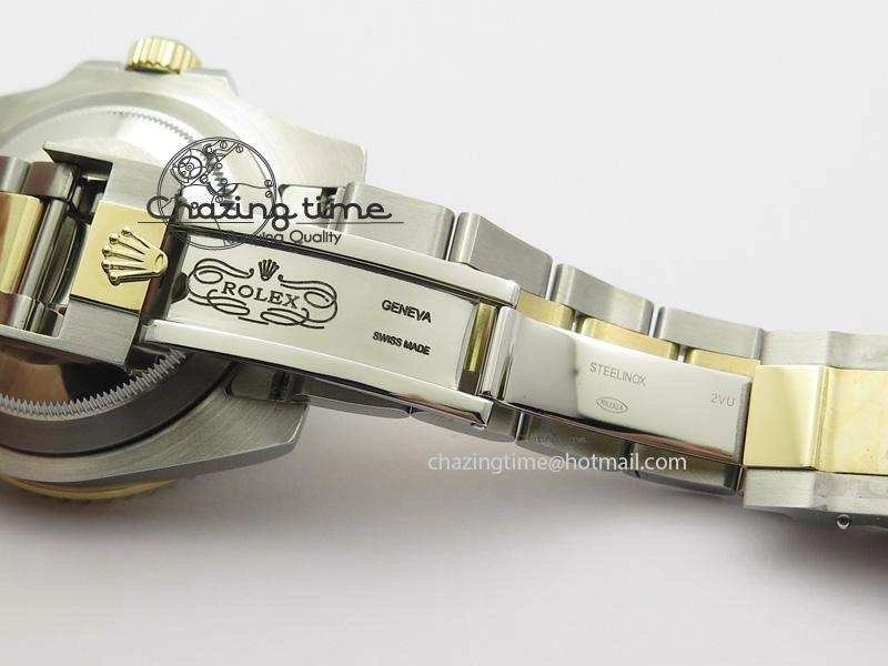 Submariner 116613 LN Noob 1:1 Best Edition YG Wrapped Bezel Black Dial On SS YG Bracelet A2836
