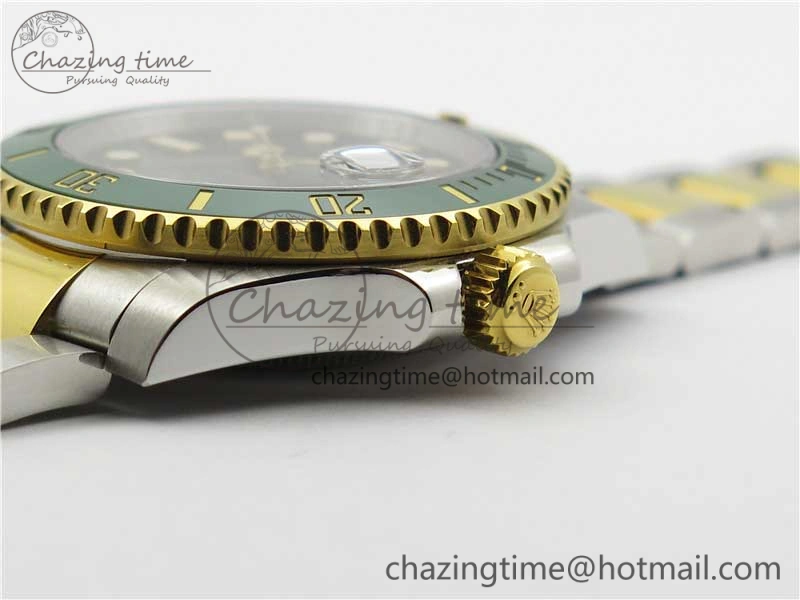 Submariner 116613 LV VRF Best Edition YG Wrapped Bezel Green Dial on SS YG Bracelet A2836 MAX Version
