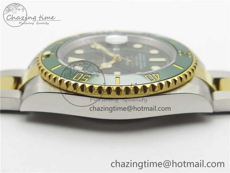 Submariner 116613 LV VRF Best Edition YG Wrapped Bezel Green Dial on SS YG Bracelet A2836 MAX Version