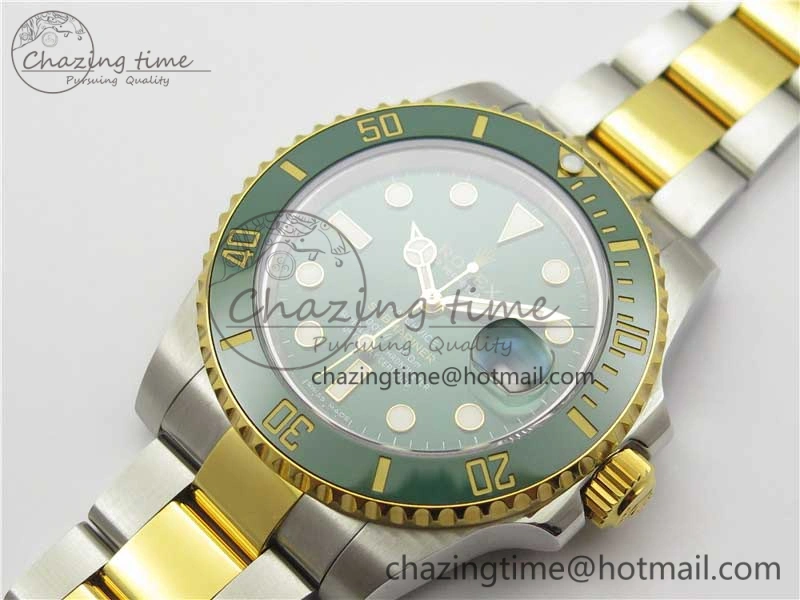 Submariner 116613 LV VRF Best Edition YG Wrapped Bezel Green Dial on SS YG Bracelet A2836 MAX Version