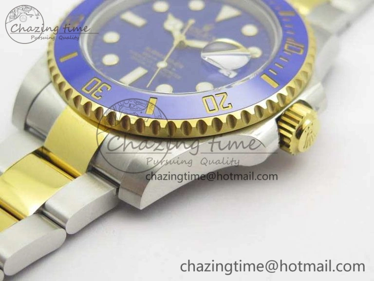 Submariner 116613LB Noob 1:1 Best Edition Blue Dial On SS YG Bracelet A2836 V5