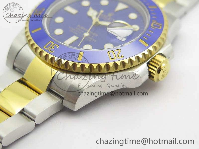 Submariner 116613LB Noob 1:1 Best Edition Blue Dial On SS YG Bracelet A2836 V5