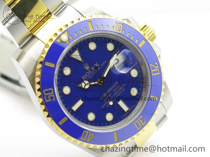 Submariner 116613LB Noob 1:1 Best Edition Blue Dial On SS YG Bracelet A2836 V5