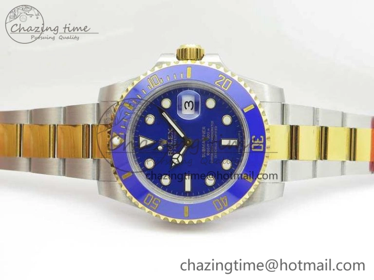 Submariner 116613LB Noob 1:1 Best Edition Blue Dial On SS YG Bracelet A2836 V5