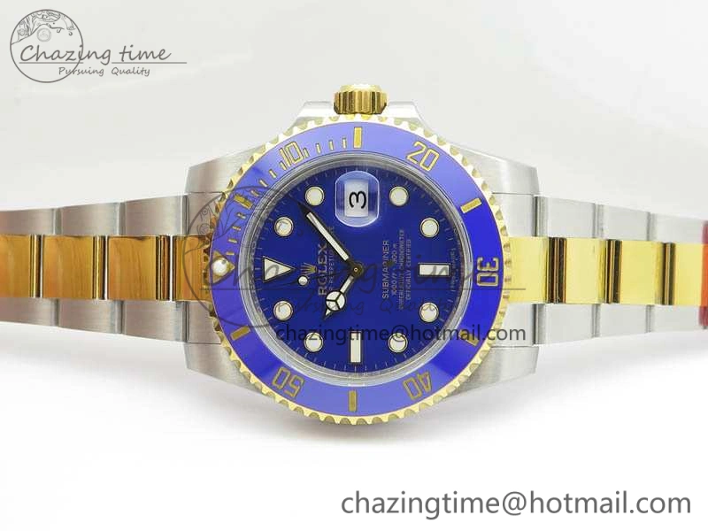 Submariner 116613LB Noob 1:1 Best Edition Blue Dial On SS YG Bracelet A2836 V5