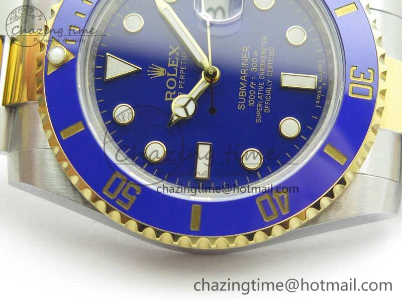 Submariner 116613LB Noob 1:1 Best Edition Blue Dial On SS YG Bracelet A2836 V5