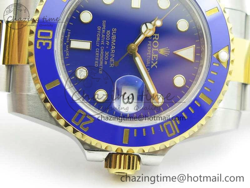 Submariner 116613LB Noob 1:1 Best Edition Blue Dial On SS YG Bracelet A2836 V5