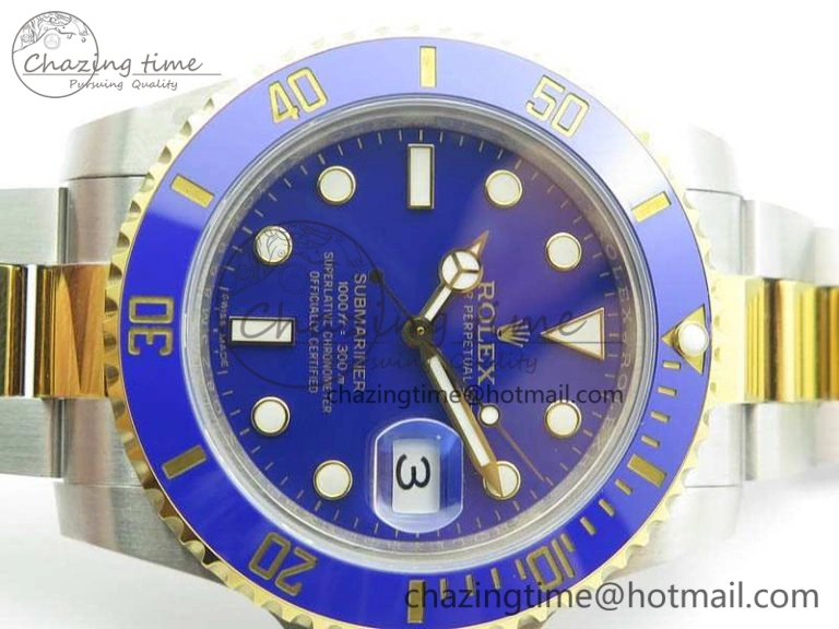 Submariner 116613LB Noob 1:1 Best Edition Blue Dial On SS YG Bracelet A2836 V5