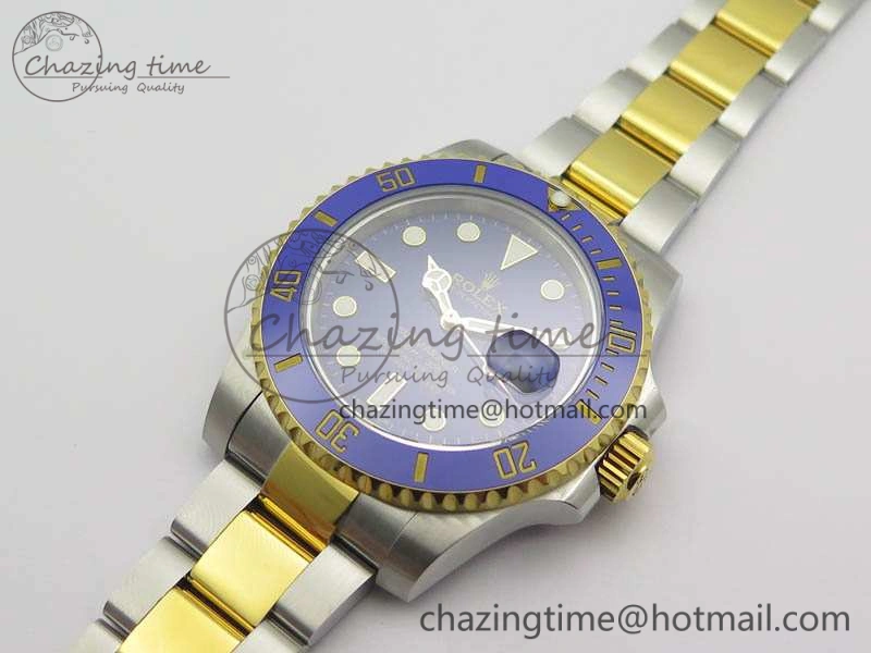 Submariner 116613LB Noob 1:1 Best Edition Blue Dial On SS YG Bracelet A2836 V5