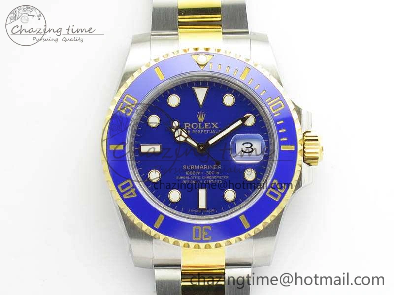 Submariner 116613LB Noob 1:1 Best Edition Blue Dial On SS YG Bracelet A2836 V5