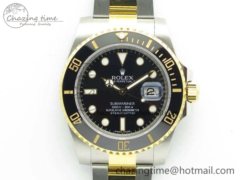 Submariner 116613LN Black Wrapped SS YG VRF 1:1 Best Edition Black Dial A2836