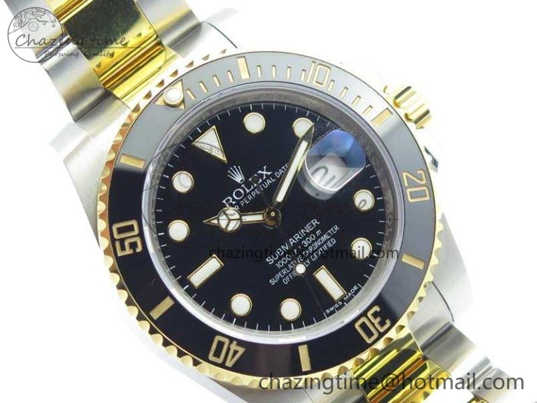 Submariner 116613LN Black Wrapped SS YG VRF 1:1 Best Edition Black Dial A2836