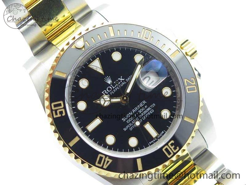 Submariner 116613LN Black Wrapped SS YG VRF 1:1 Best Edition Black Dial A2836