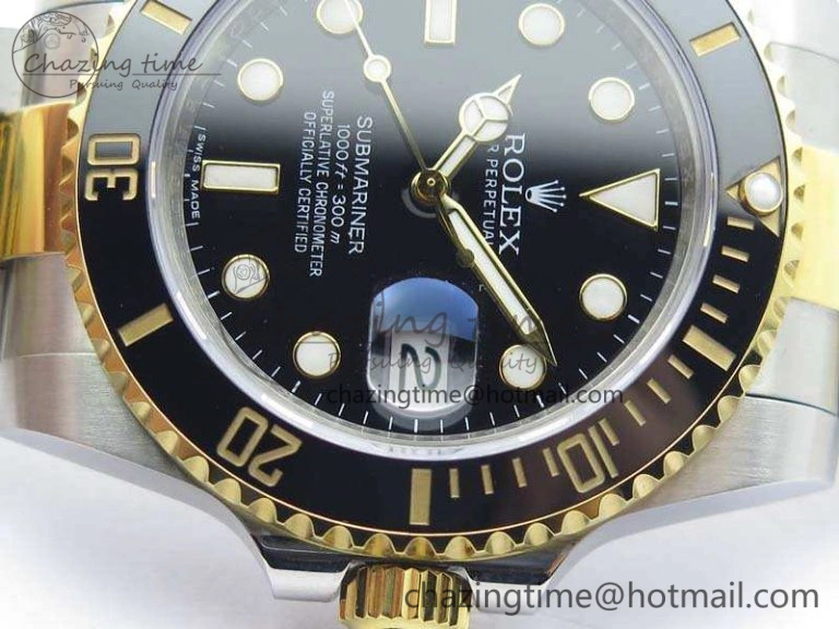 Submariner 116613LN Black Wrapped SS YG VRF 1:1 Best Edition Black Dial A2836