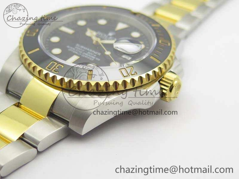 Submariner 116613LN Black Wrapped SS YG VRF 1:1 Best Edition Black Dial A2836