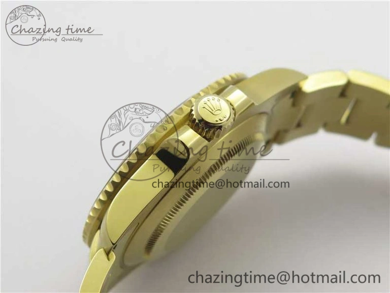 Submariner 116618 LB Blue Ceramic 316L Bp Maker 1:1 Best Edition Blue Dial Diam on YG Bracelet SA3135 V2