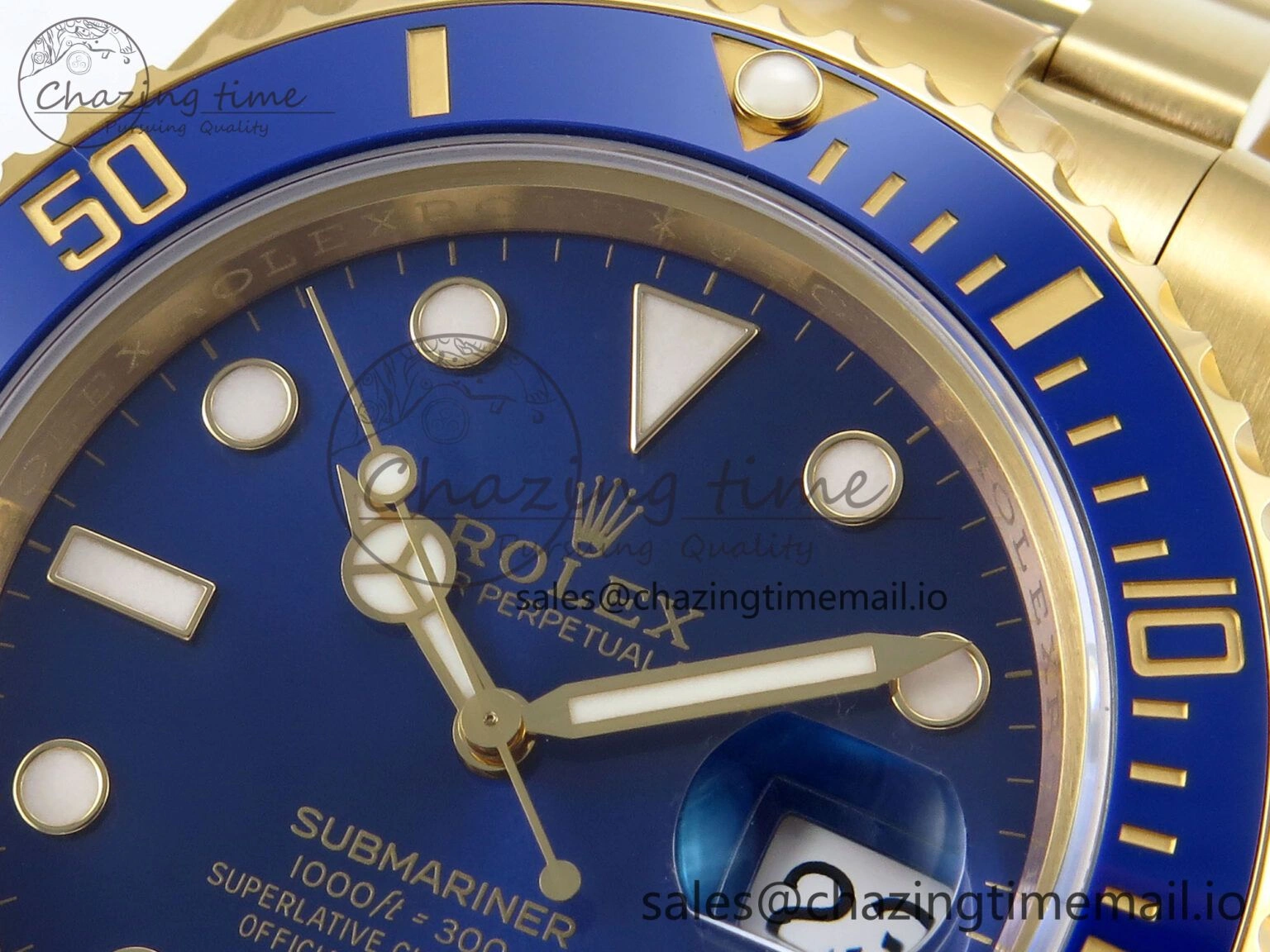 Submariner 116618 LB Blue Ceramic YG Plated 904L Steel VSF 1:1 Best Edition VS3135